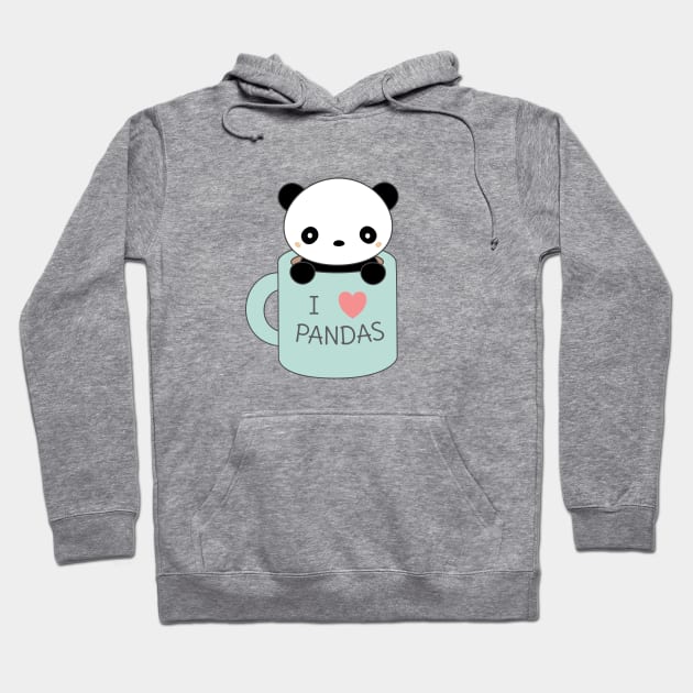 I Love Pandas Kawaii T-Shirt Hoodie by happinessinatee